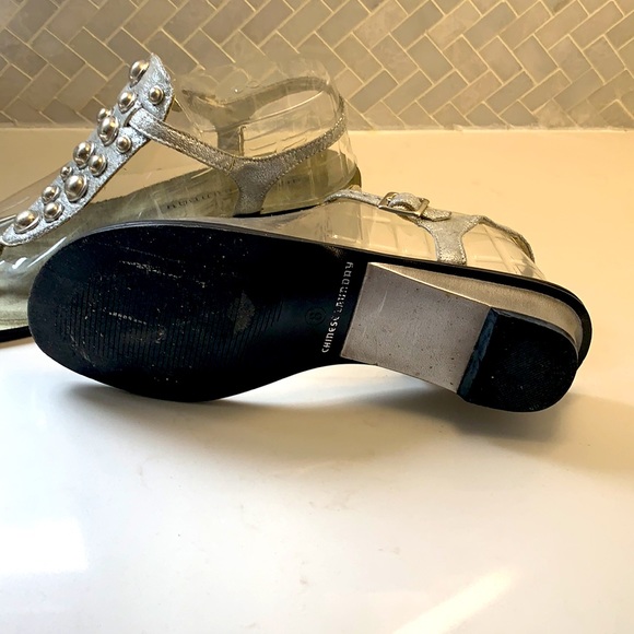 Ladies studded silver sandals by: Chinese Laundry - Picture 6 of 9